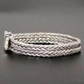 Bracelet HERMES tressé argent 925