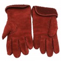 Gants HERMES peau retournée bordeaux