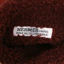 Gants HERMES peau retournée bordeaux