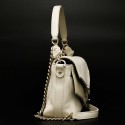 Sac CHANEL chevron bicolore beige