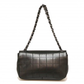 Sac à main CHANEL cuir agneau lisse noir