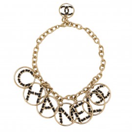 Collier  CHANEL C H A N E L doré or pâle