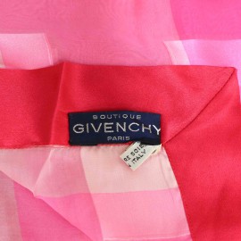 Grand châle GIVENCHY soie rose dégradé