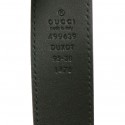 Ceinture GUCCI T95 en cuir noir et tête de tigre