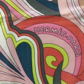 Châle HERMES  Faubourg Rainbow rose