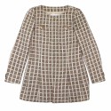 Manteau CHANEL t38 tweed beige et blanc