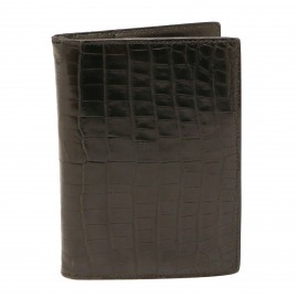 Couverture Agenda HERMES crocodile Porosus noir