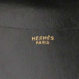 Couverture Agenda HERMES crocodile Porosus noir