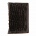 Couverture Agenda HERMES crocodile Porosus noir