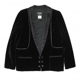 Veste T42 CHANEL velours noir 