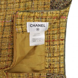 Ensemble CHANEL jaune jupe et veste