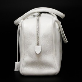 Sac Victoria HERMES taurillon blanc