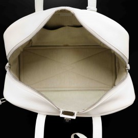 Sac Victoria HERMES taurillon blanc