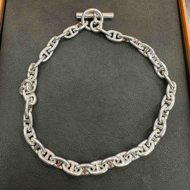 Collier HERMES chaine d'ancre argent 