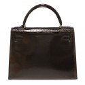 Kelly 28 HERMES box noir Vintage