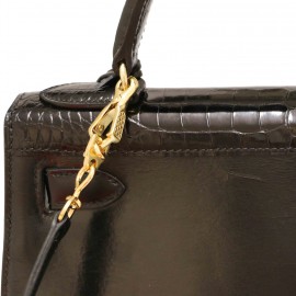 Kelly 28 HERMES box noir Vintage