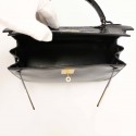 Kelly 28 HERMES box noir Vintage