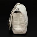 Sac Timeless CHANEL cuir blanc