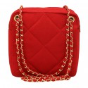 Sac CHANEL jersey rouge Vintage