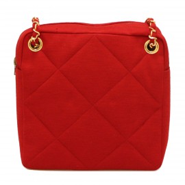 Sac CHANEL jersey rouge Vintage