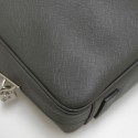 Sacoche PRADA cuir Saffiano gris