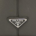 Sacoche PRADA cuir Saffiano gris