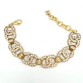 Bracelet CHANEL CC strass