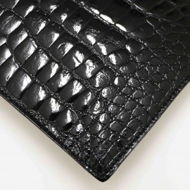 Sac  du soir Vintage alligator noir 