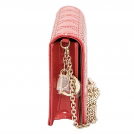 Pochette Lady Dior vernis rose