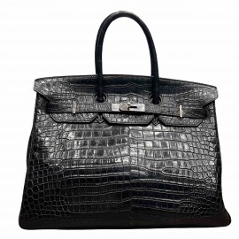 Birkin 35 HERMES porosus noir