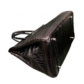 Birkin 35 HERMES porosus noir