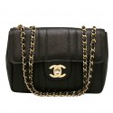 Sac  CHANEL Jumbo  cuir grainé noir 