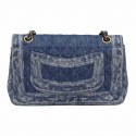 Sac Timeless CHANEL denim bleu delavé