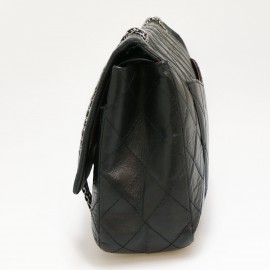 Maxi sac 2.55 CHANEL veau vieilli noir