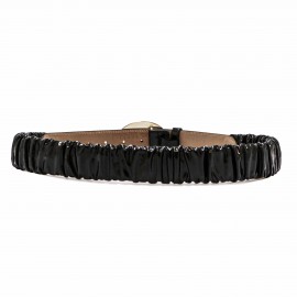 Ceinture cuir verni noir avec boucle « PATRIZIA PEPE »