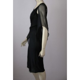 robe Chanel en soie noire T38