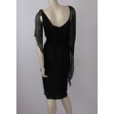 robe Chanel en soie noire T38