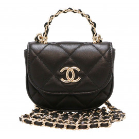 Mini sac CHANEL matelassé noir