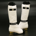 Bottes CHANEL T37  Collector guetres amovibles blanches