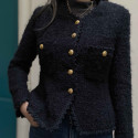 Veste CHANEL T 36 tweed bleu