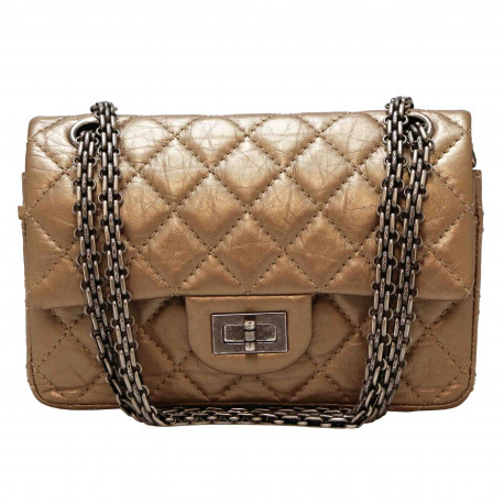 Sac 2.55 CHANEL matelassé bronze