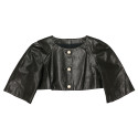 Veste courte T 38 CHANEL cuir noir 