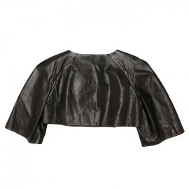 Veste courte T 38 CHANEL cuir noir 