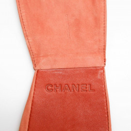 Large ceinture CHANEL veau velours corail