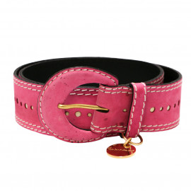 Ceinture YSL SAINT LAURENT cuir fuchsia