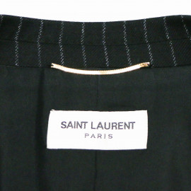 Veste sans manche SAINT LAURENT noir rayée blanc