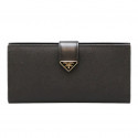 Portefeuille PRADA cuir Saffiano noir 