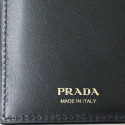 Portefeuille PRADA cuir Saffiano noir 