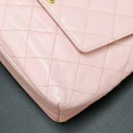 sac CHANEL cuir d'agneau rose