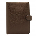 Porte agenda vintage CHANEL cuir marron